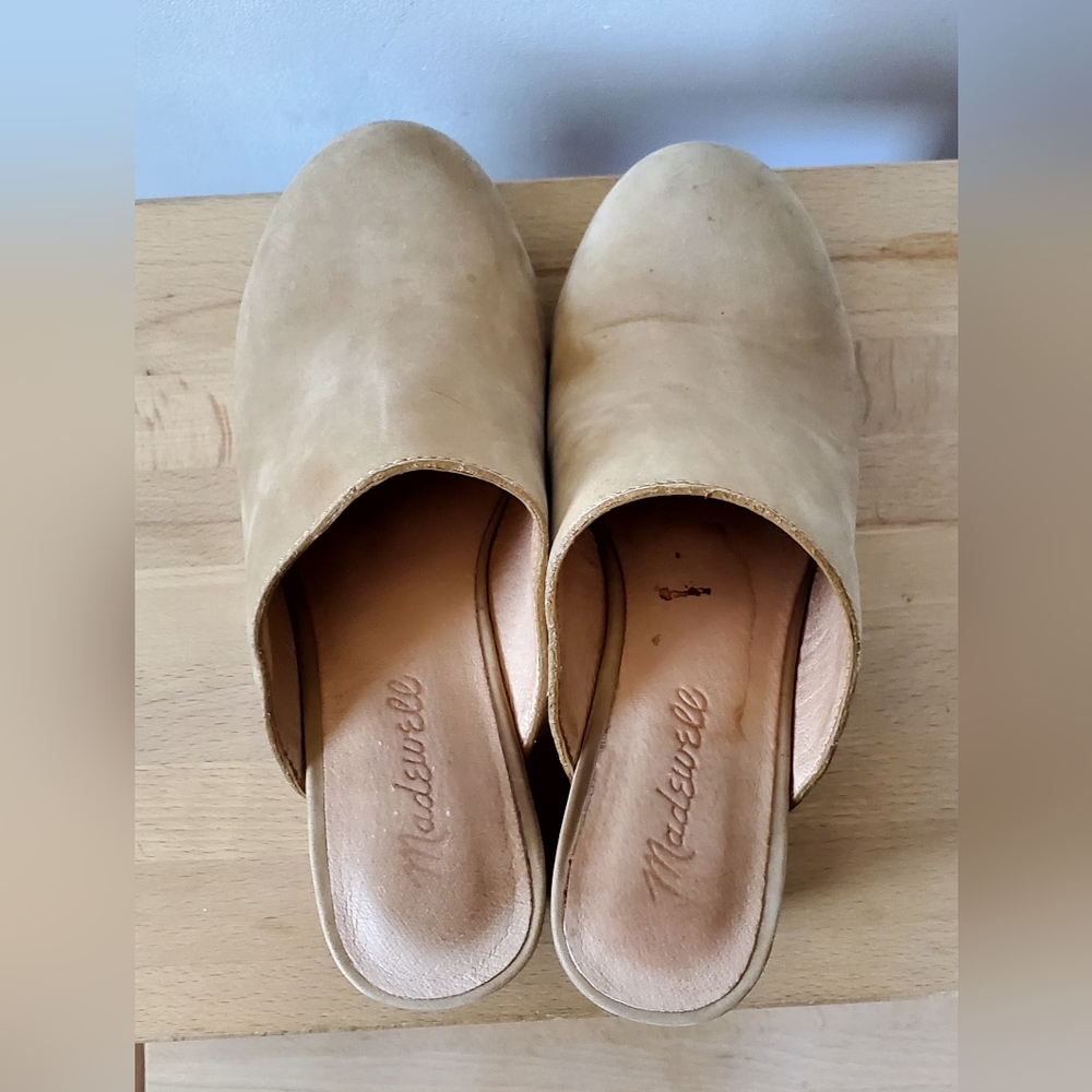 Madewell Tan Leather Clog Mules - Picture 2 of 5